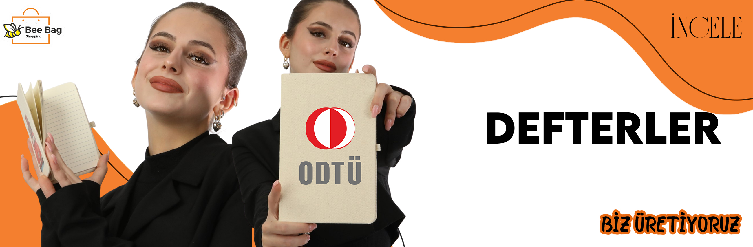 baskılı bez defter
